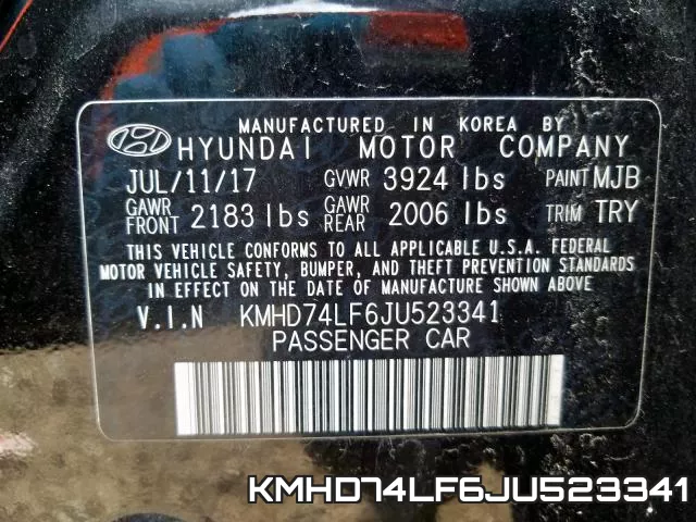 KMHD74LF6JU523341 фото 2