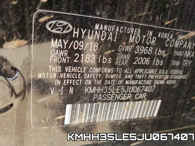 KMHH35LE5JU067407 фото 2