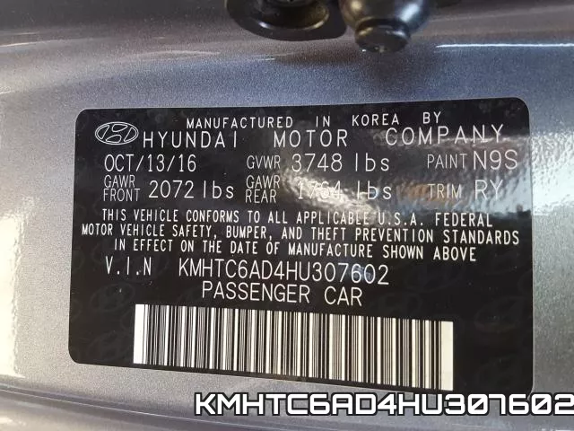 KMHTC6AD4HU307602 фото 2