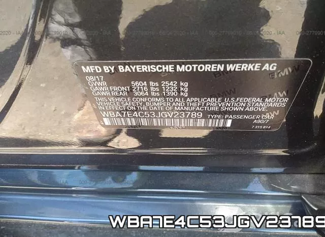 WBA7E4C53JGV23789 фото 10