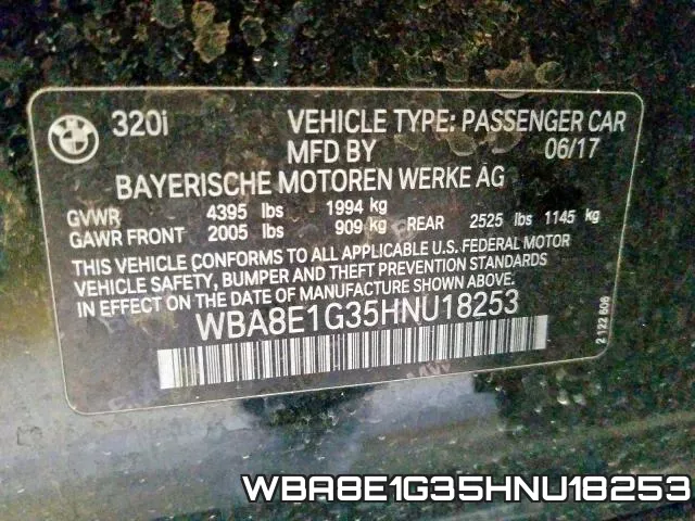 WBA8E1G35HNU18253 фото 2
