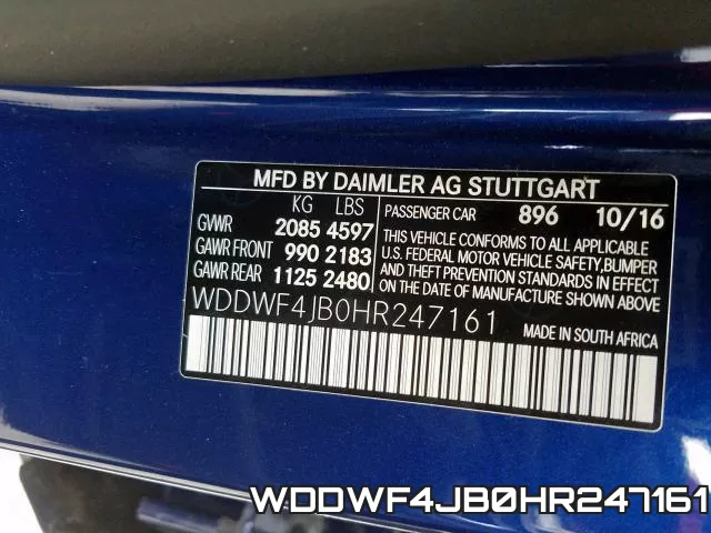 WDDWF4JB0HR247161 фото 2