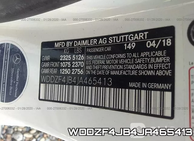 WDDZF4JB4JA465413 фото 10