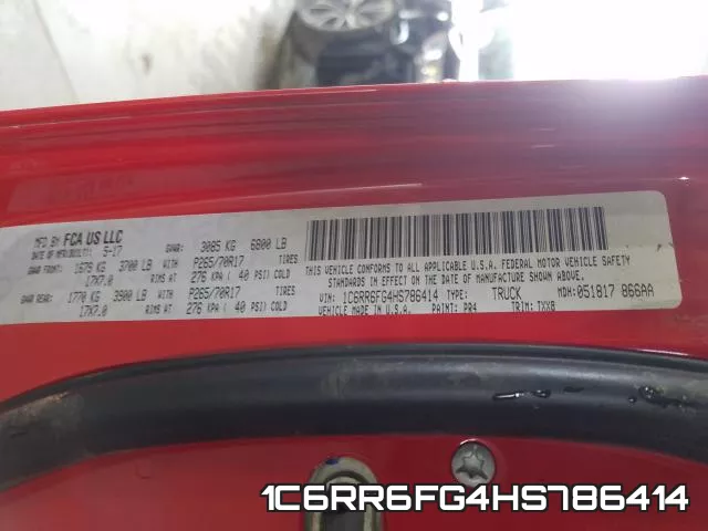 1C6RR6FG4HS786414 фото 2