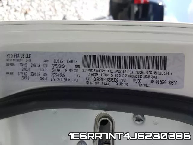 1C6RR7NT4JS230386 фото 2