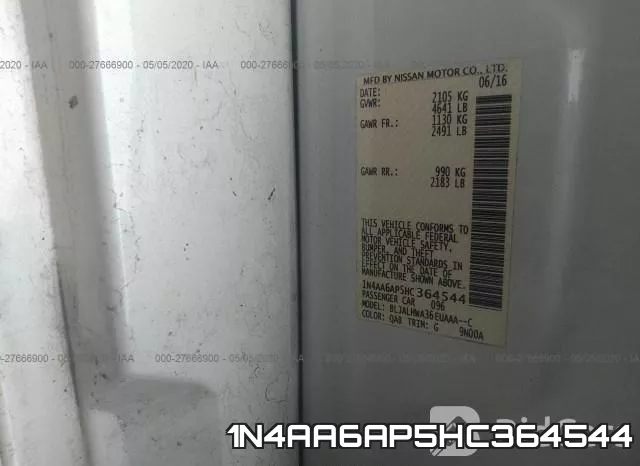 1N4AA6AP5HC364544 фото 10
