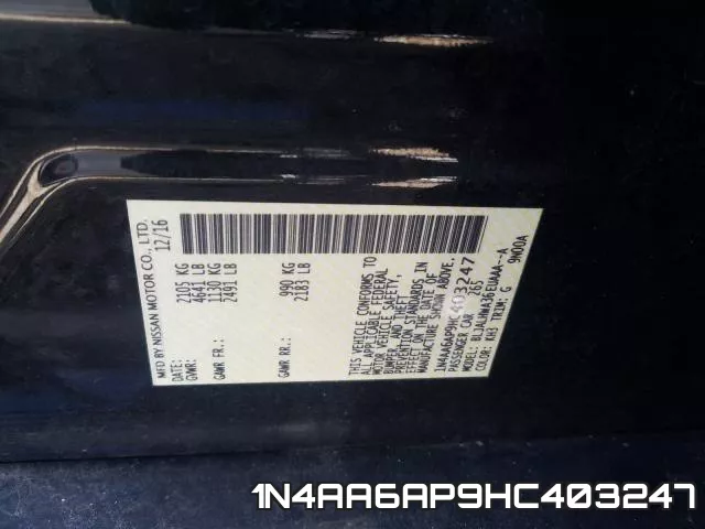 1N4AA6AP9HC403247 фото 2