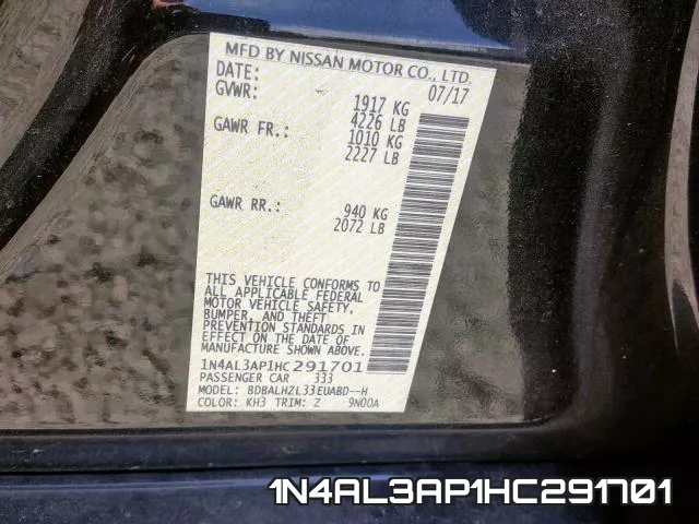 1N4AL3AP1HC291701 фото 2