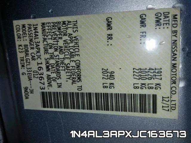1N4AL3APXJC163673 фото 2