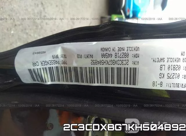 2C3CDXBG7KH504892 фото 10