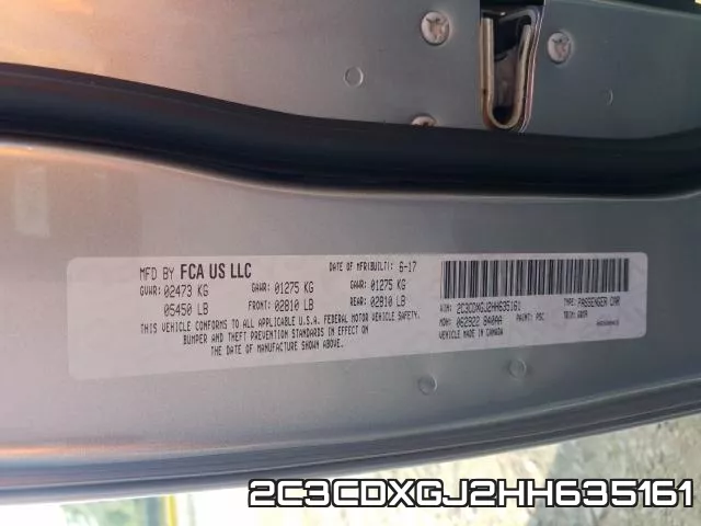 2C3CDXGJ2HH635161 фото 2