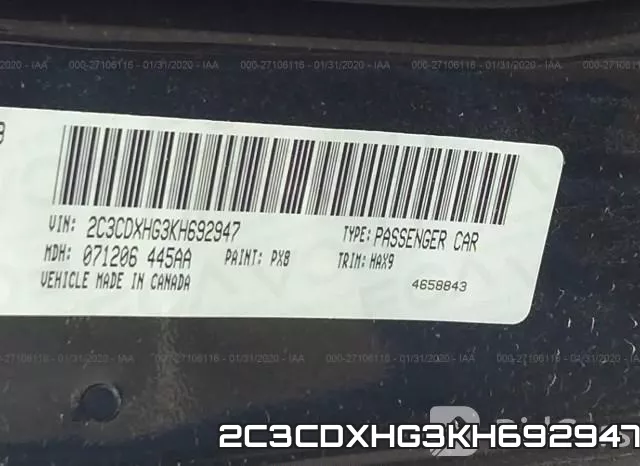 2C3CDXHG3KH692947 фото 10