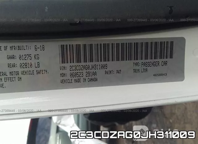 2C3CDZAG0JH311009 фото 10