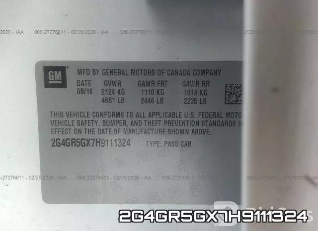 2G4GR5GX7H9111324 фото 10