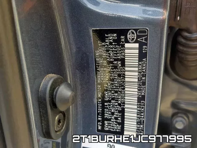 2T1BURHE1JC977995 фото 2