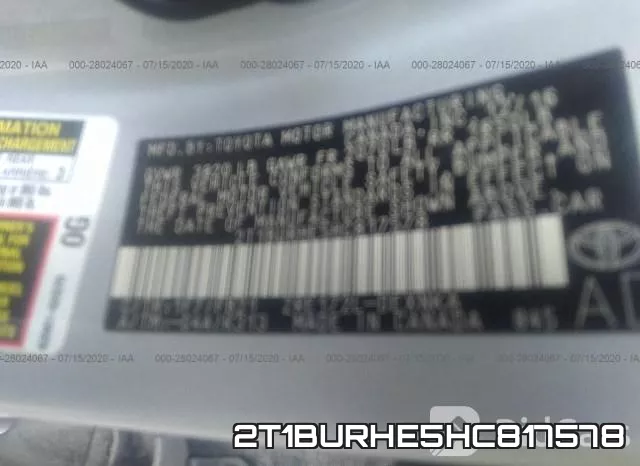2T1BURHE5HC817578 фото 10