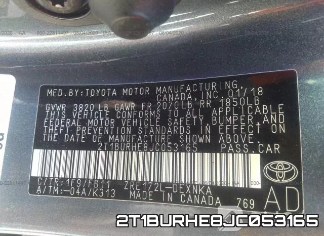 2T1BURHE8JC053165 фото 10