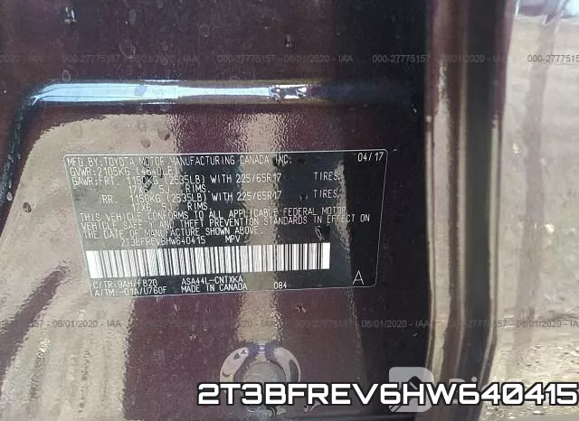 2T3BFREV6HW640415 фото 10