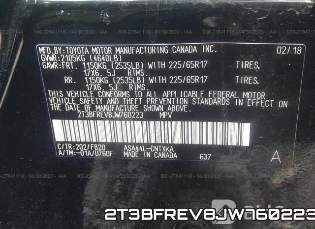 2T3BFREV8JW760223 фото 9