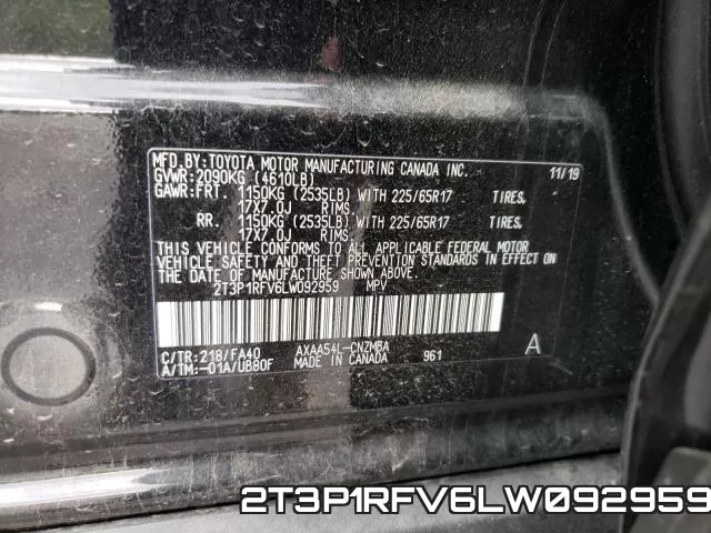 2T3P1RFV6LW092959 фото 2