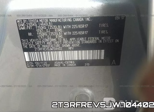 2T3RFREV5JW704402 фото 10