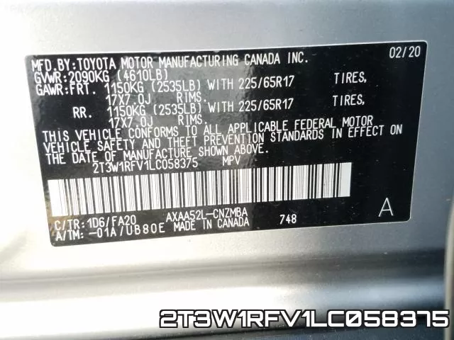 2T3W1RFV1LC058375 фото 2