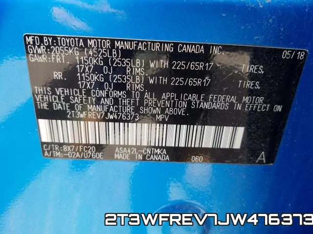 2T3WFREV7JW476373 фото 2