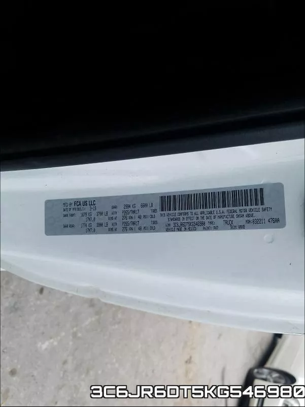 3C6JR6DT5KG546980 фото 2