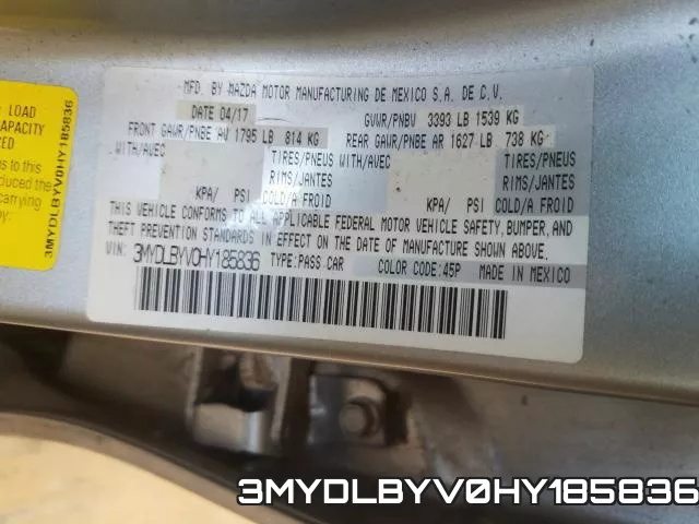 3MYDLBYV0HY185836 фото 2