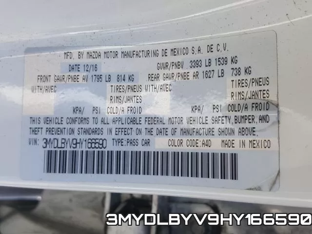 3MYDLBYV9HY166590 фото 2