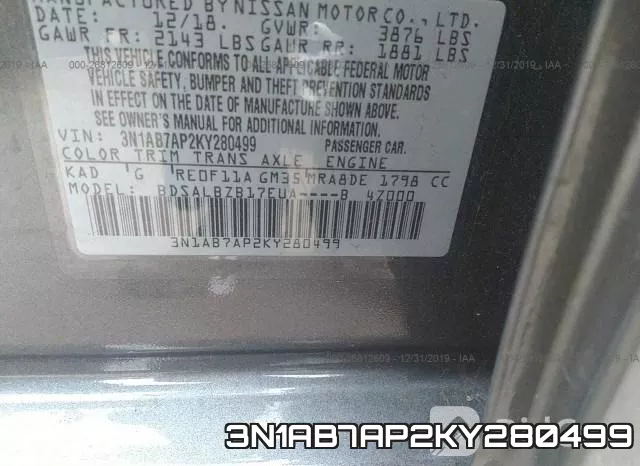 3N1AB7AP2KY280499 фото 10