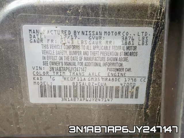 3N1AB7AP6JY247147 фото 2