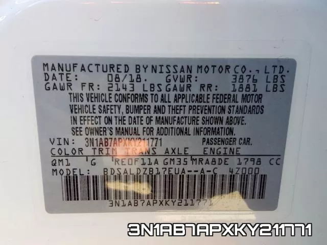 3N1AB7APXKY211771 фото 2