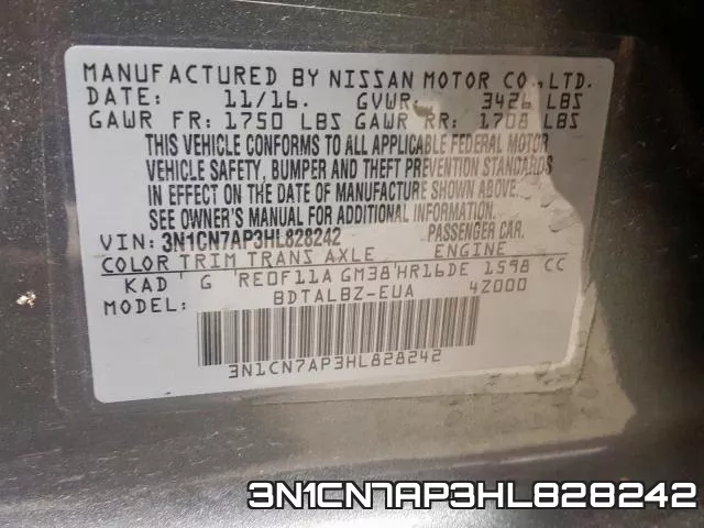 3N1CN7AP3HL828242 фото 2