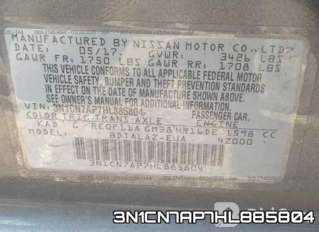 3N1CN7AP7HL885804 фото 10