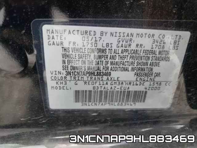 3N1CN7AP9HL883469 фото 2