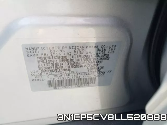 3N1CP5CV8LL520888 фото 2