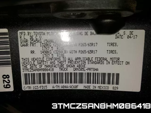 3TMCZ5AN8HM086418 фото 2