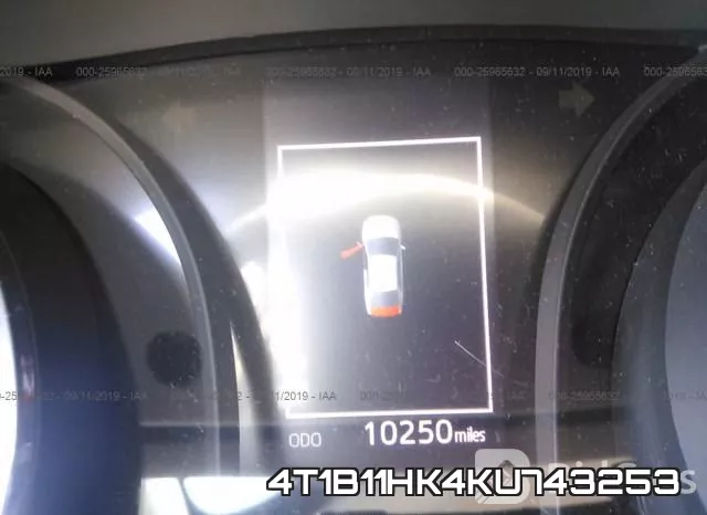 4T1B11HK4KU743253 фото 8