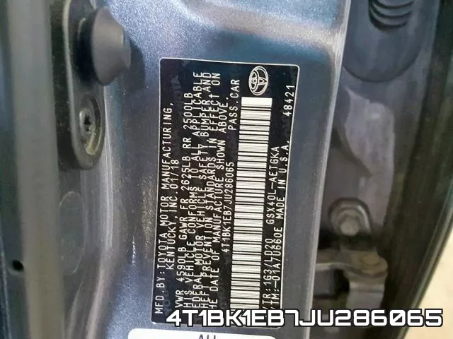 4T1BK1EB7JU286065 фото 2