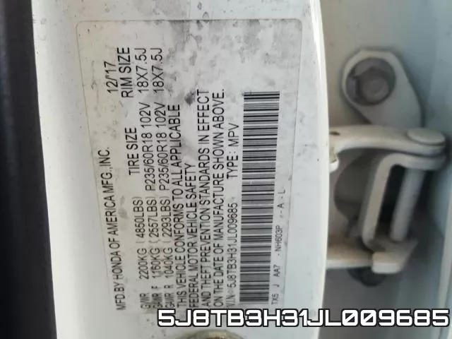 5J8TB3H31JL009685 фото 2