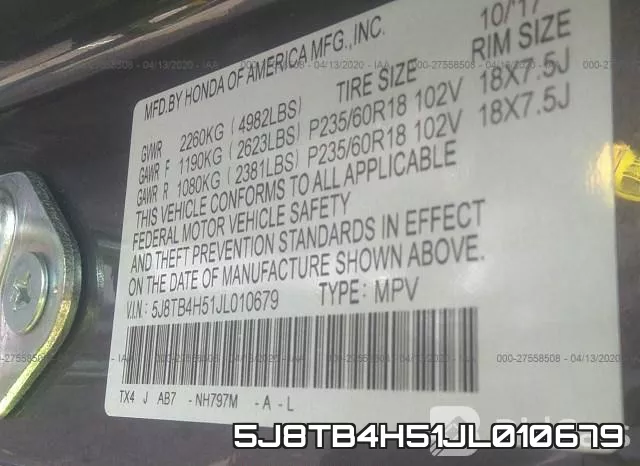 5J8TB4H51JL010679 фото 10
