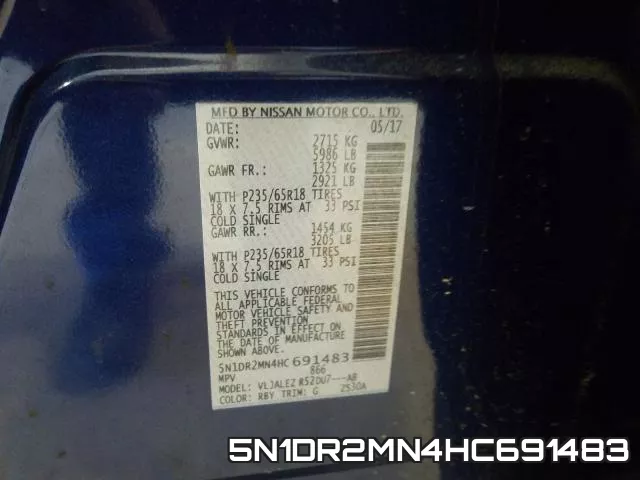 5N1DR2MN4HC691483 фото 2