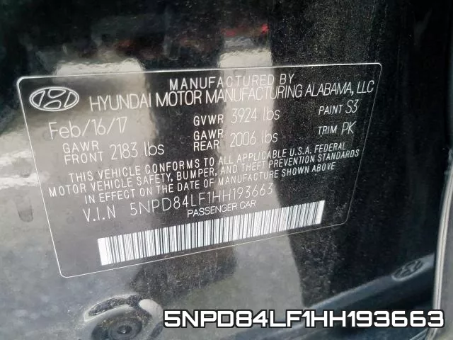 5NPD84LF1HH193663 фото 2