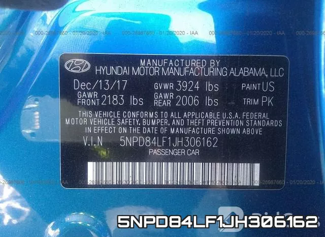 5NPD84LF1JH306162 фото 10