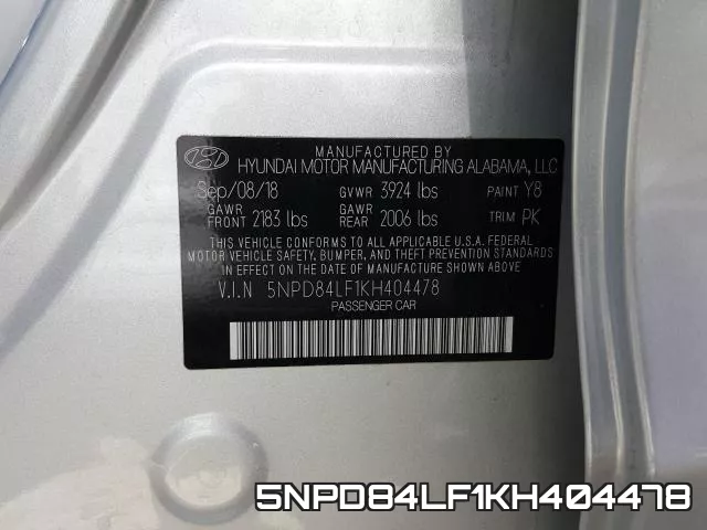 5NPD84LF1KH404478 фото 2