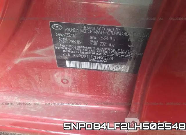 5NPD84LF2LH502548 фото 10