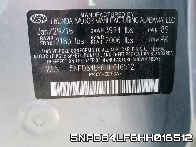 5NPD84LF6HH016512 фото 2