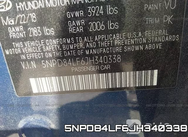 5NPD84LF6JH340338 фото 10
