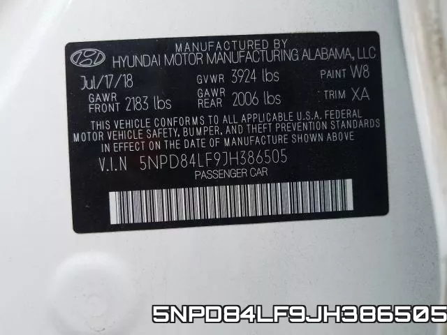 5NPD84LF9JH386505 фото 2